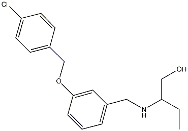 2-({3-[(4-chlorobenzyl)oxy]benzyl}amino)-1-butanol Struktur