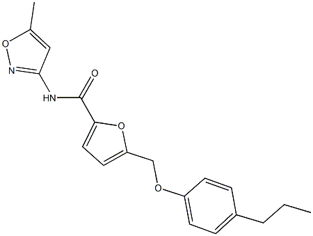 N-(5-methyl-3-isoxazolyl)-5-[(4-propylphenoxy)methyl]-2-furamide Struktur