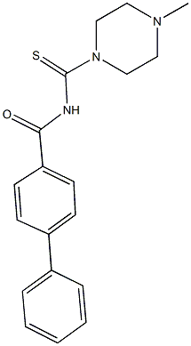 N-[(4-methyl-1-piperazinyl)carbothioyl][1,1'-biphenyl]-4-carboxamide Struktur