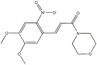 4-(3-{2-nitro-4,5-dimethoxyphenyl}acryloyl)morpholine Struktur