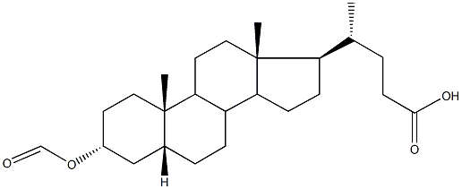 4-[3-(formyloxy)-10,13-dimethylhexadecahydro-1H-cyclopenta[a]phenanthren-17-yl]pentanoic acid Struktur