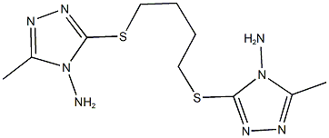 3-({4-[(4-amino-5-methyl-4H-1,2,4-triazol-3-yl)sulfanyl]butyl}sulfanyl)-5-methyl-4H-1,2,4-triazol-4-ylamine Struktur