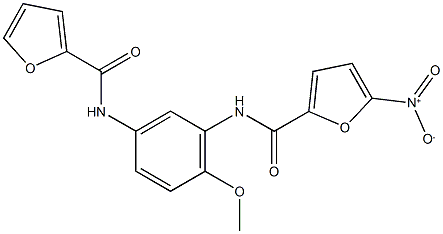 N-[5-(2-furoylamino)-2-methoxyphenyl]-5-nitro-2-furamide Struktur