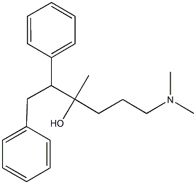 6-(dimethylamino)-3-methyl-1,2-diphenyl-3-hexanol Struktur