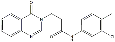 N-(3-chloro-4-methylphenyl)-3-(4-oxo-3(4H)-quinazolinyl)propanamide Struktur