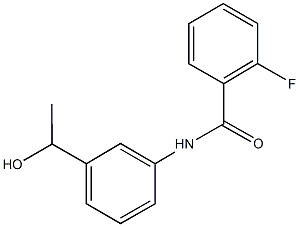 2-fluoro-N-[3-(1-hydroxyethyl)phenyl]benzamide Struktur