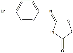 2-[(4-bromophenyl)imino]-1,3-thiazolidin-4-one Struktur