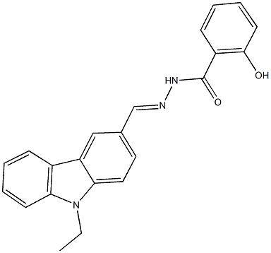 N'-[(9-ethyl-9H-carbazol-3-yl)methylene]-2-hydroxybenzohydrazide Struktur