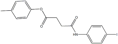 4-methylphenyl 4-(4-iodoanilino)-4-oxobutanoate Struktur