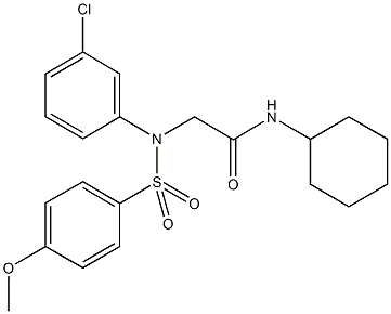 2-{3-chloro[(4-methoxyphenyl)sulfonyl]anilino}-N-cyclohexylacetamide Struktur