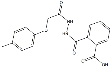 2-({2-[(4-methylphenoxy)acetyl]hydrazino}carbonyl)benzoic acid Struktur