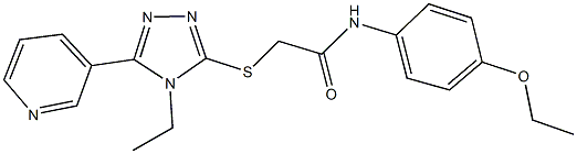 N-(4-ethoxyphenyl)-2-{[4-ethyl-5-(3-pyridinyl)-4H-1,2,4-triazol-3-yl]sulfanyl}acetamide Struktur