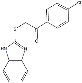 2-(1H-benzimidazol-2-ylsulfanyl)-1-(4-chlorophenyl)ethanone Struktur