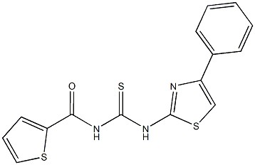 N-(4-phenyl-1,3-thiazol-2-yl)-N'-(2-thienylcarbonyl)thiourea Struktur