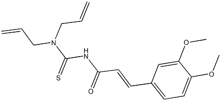 N,N-diallyl-N'-[3-(3,4-dimethoxyphenyl)acryloyl]thiourea Struktur