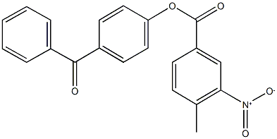 4-benzoylphenyl 3-nitro-4-methylbenzoate Struktur