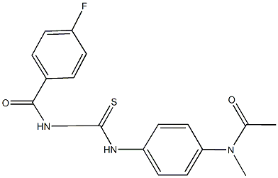 N-[4-({[(4-fluorobenzoyl)amino]carbothioyl}amino)phenyl]-N-methylacetamide Struktur