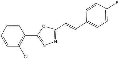 2-(2-chlorophenyl)-5-[2-(4-fluorophenyl)vinyl]-1,3,4-oxadiazole Struktur