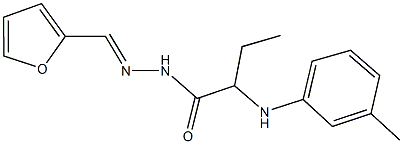 N'-(2-furylmethylene)-2-(3-toluidino)butanohydrazide Struktur