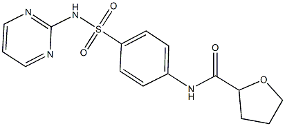 N-{4-[(2-pyrimidinylamino)sulfonyl]phenyl}tetrahydro-2-furancarboxamide Struktur