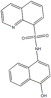 N-(4-hydroxy-1-naphthyl)-8-quinolinesulfonamide Struktur