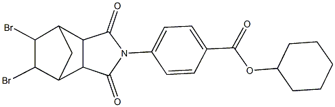 cyclohexyl 4-(8,9-dibromo-3,5-dioxo-4-azatricyclo[5.2.1.0~2,6~]dec-4-yl)benzoate Struktur