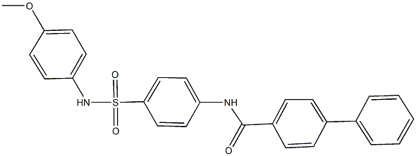 N-{4-[(4-methoxyanilino)sulfonyl]phenyl}[1,1'-biphenyl]-4-carboxamide Struktur