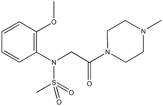 N-(2-methoxyphenyl)-N-[2-(4-methyl-1-piperazinyl)-2-oxoethyl]methanesulfonamide Struktur