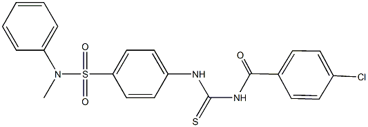 4-({[(4-chlorobenzoyl)amino]carbothioyl}amino)-N-methyl-N-phenylbenzenesulfonamide Struktur