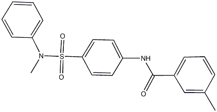 3-methyl-N-{4-[(methylanilino)sulfonyl]phenyl}benzamide Struktur