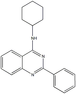 N-cyclohexyl-2-phenyl-4-quinazolinamine Struktur