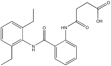 4-{2-[(2,6-diethylanilino)carbonyl]anilino}-4-oxobutanoic acid Struktur