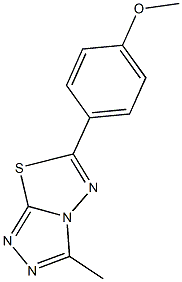 methyl 4-(3-methyl[1,2,4]triazolo[3,4-b][1,3,4]thiadiazol-6-yl)phenyl ether Struktur