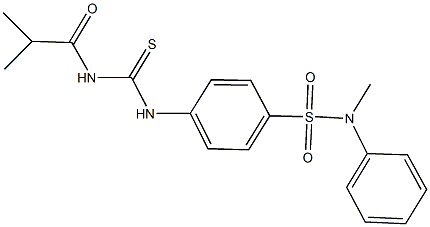 4-{[(isobutyrylamino)carbothioyl]amino}-N-methyl-N-phenylbenzenesulfonamide Struktur