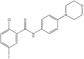 2-chloro-5-iodo-N-[4-(4-morpholinyl)phenyl]benzamide Struktur