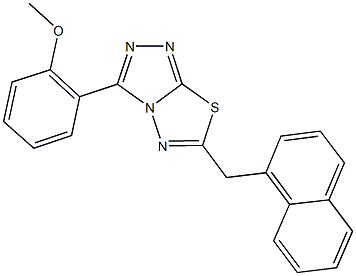 methyl 2-[6-(1-naphthylmethyl)[1,2,4]triazolo[3,4-b][1,3,4]thiadiazol-3-yl]phenyl ether Struktur