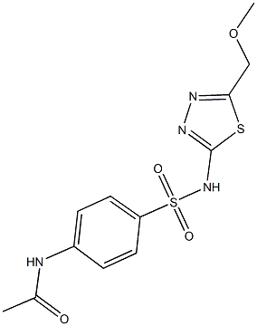 N-[4-({[5-(methoxymethyl)-1,3,4-thiadiazol-2-yl]amino}sulfonyl)phenyl]acetamide Struktur