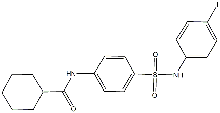 N-{4-[(4-iodoanilino)sulfonyl]phenyl}cyclohexanecarboxamide Struktur