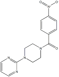 2-(4-{4-nitrobenzoyl}-1-piperazinyl)pyrimidine Struktur