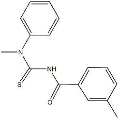 N-methyl-N'-(3-methylbenzoyl)-N-phenylthiourea Structure