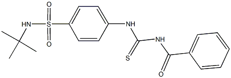 4-{[(benzoylamino)carbothioyl]amino}-N-(tert-butyl)benzenesulfonamide Struktur