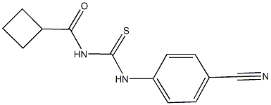 N-(4-cyanophenyl)-N'-(cyclobutylcarbonyl)thiourea Struktur