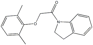 2-(2,3-dihydro-1H-indol-1-yl)-2-oxoethyl 2,6-dimethylphenyl ether Struktur