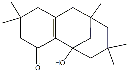 1-hydroxy-5,5,9,11,11-pentamethyltricyclo[7.3.1.0~2,7~]tridec-2(7)-en-3-one Struktur