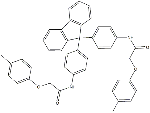 2-(4-methylphenoxy)-N-{4-[9-(4-{[(4-methylphenoxy)acetyl]amino}phenyl)-9H-fluoren-9-yl]phenyl}acetamide Struktur