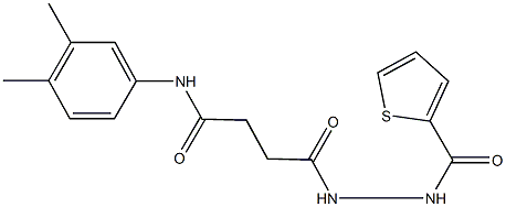 N-(3,4-dimethylphenyl)-4-oxo-4-[2-(thien-2-ylcarbonyl)hydrazino]butanamide Struktur