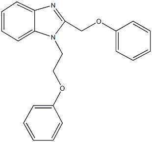 1-(2-phenoxyethyl)-2-(phenoxymethyl)-1H-benzimidazole Struktur