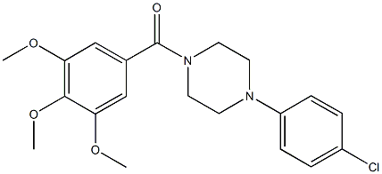 1-(4-chlorophenyl)-4-(3,4,5-trimethoxybenzoyl)piperazine Struktur