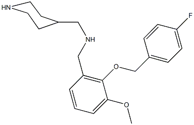 N-{2-[(4-fluorobenzyl)oxy]-3-methoxybenzyl}-N-(4-piperidinylmethyl)amine Struktur