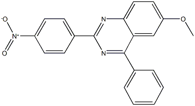 2-{4-nitrophenyl}-6-methoxy-4-phenylquinazoline Struktur